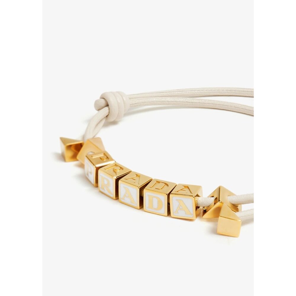 Prada Nappa Leather Bracelet in White